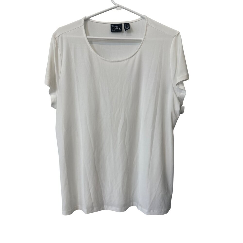 Women with Control Regular Short Sleeve Tee Size Large Everyday Wear Minimalist